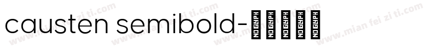 causten semibold字体转换